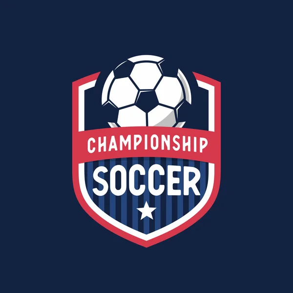 Fútbol Liga Fútbol Logo Elementos Diseño Para Equipo Deportivo — Vector de stock