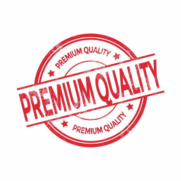 Sello Goma Red Premium Quality Sobre Fondo Blanco — Vector de stock