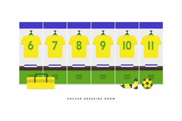 Brasil Vestidor Fútbol Equipo Fútbol — Archivo Imágenes Vectoriales