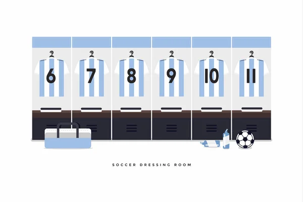 Argentina Vestuario Fútbol Equipo Fútbol — Vector de stock