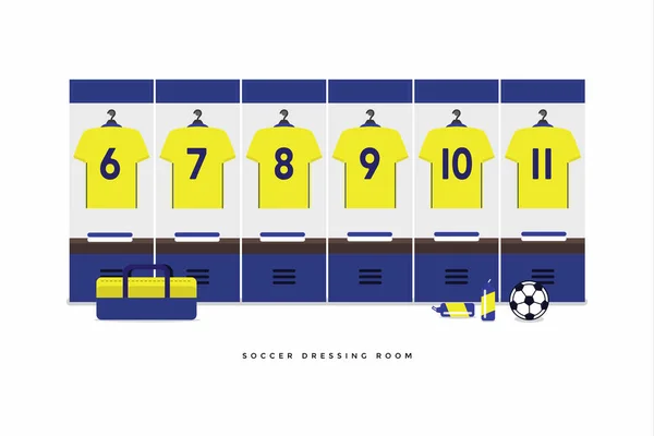 Suecia Vestidor Fútbol Equipo Fútbol — Vector de stock