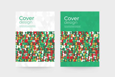 İş broşürü kapak şablonu. Modern Soyut üçgen geometrik arka plan.