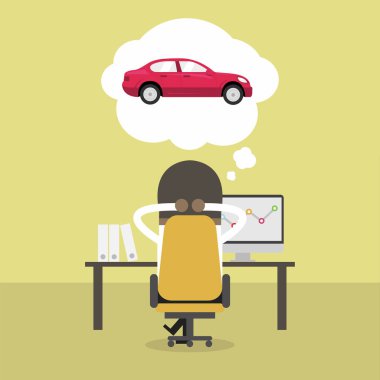 Afrika işadamı hakkında yeni araba rüya.