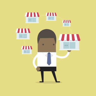 Afrika işadamı holding Dükkanı.