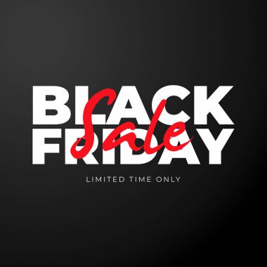 Siyah Cuma satışı büyük başlığı. Vektör