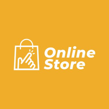 İş için online alışveriş logo. vektör