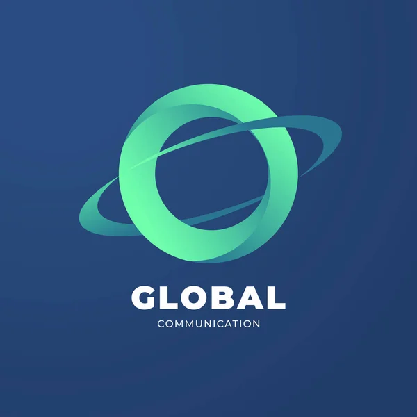 Modèle Logo Digital Global Communication Vecteur — Image vectorielle