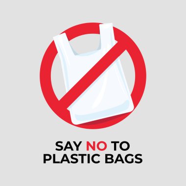 Hayır demek için plastik torba işareti.