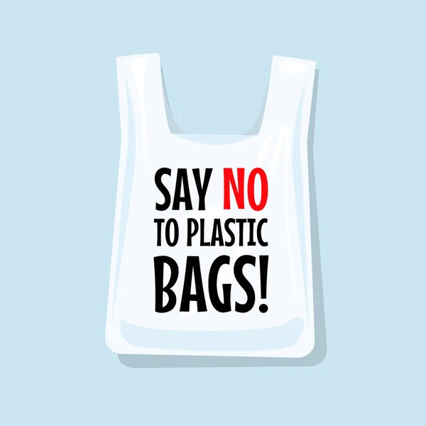 Λέω Όχι Πλαστικές Σακούλες — Διανυσματικό Αρχείο