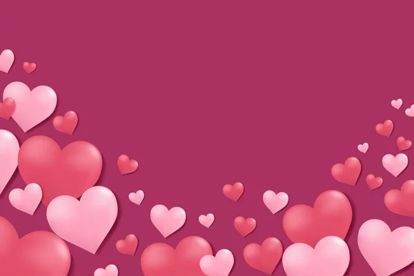 Valentine Day Background Hearts — Stock Vector