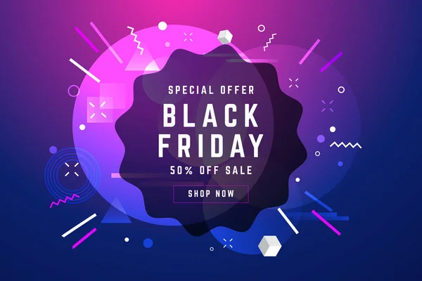 Black Friday Verkauf Beschriftung Design Vorlage — Stockvektor