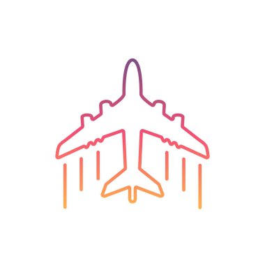 Renkli uçak satırı simgesi.