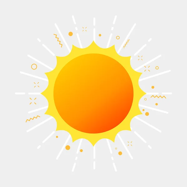 Luz Del Sol Sol Pictograma Verano — Vector de stock