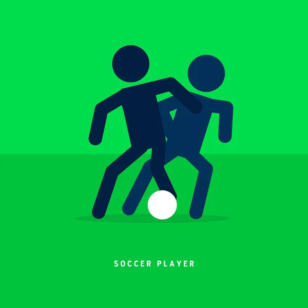 Figuras Palo Los Jugadores Fútbol Fútbol — Vector de stock