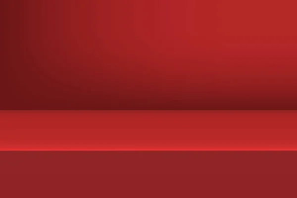 空工作室红色背景 用于产品展示 具有复制空间 展厅拍摄渲染 宣传产品的横幅背景 — 图库矢量图片