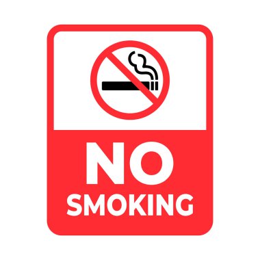 Sigara işareti yok, Sigara beyaz arka planda izole izin verilmez.