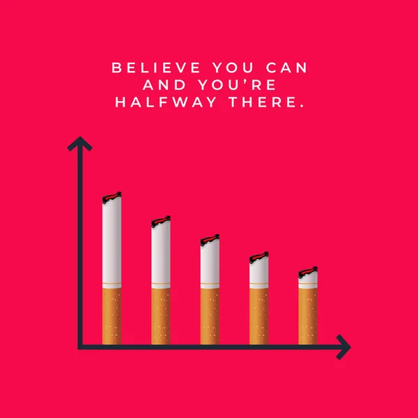 Sigarayı Bırakmak Hakkında Lham Verici Alıntılar Dünya Tütüne Hayır Günü — Stok Vektör
