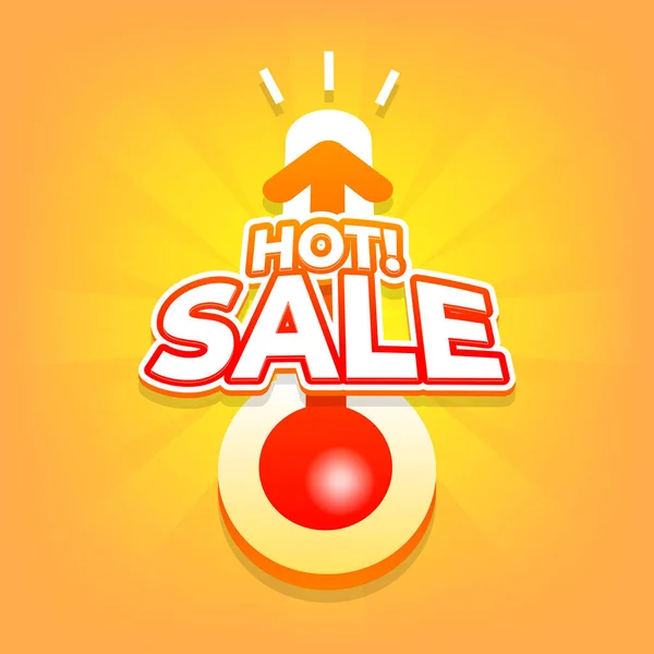 Hot Sale Dengan Termometer Tawaran Khusus Panji Diskon Musim Panas - Stok Vektor