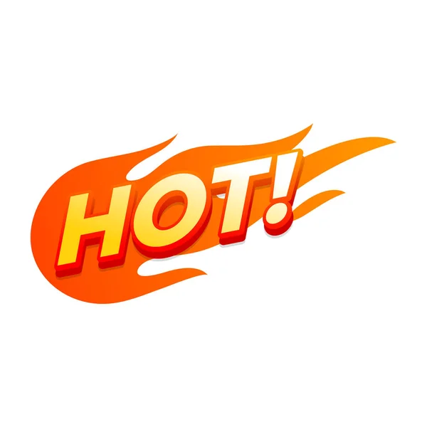 Heißes Feuer Zeichen Förderung Feuer Banner Preisschild Heißer Verkauf Angebot — Stockvektor