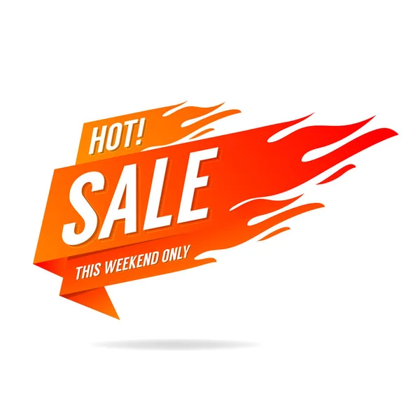 Hot Sale Banner Nur Diesem Wochenende Großer Verkauf Rabatt — Stockvektor