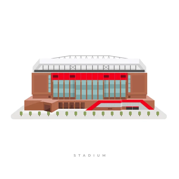 Sport Stadium Football Stadium Front View Sport Arena Exterior — Stock Vector