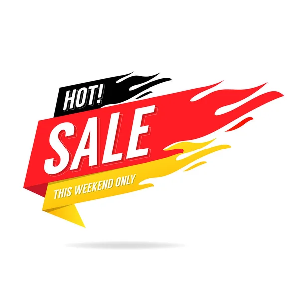 Hot Sale Banner Nur Diesem Wochenende Großer Verkauf Rabatt — Stockvektor