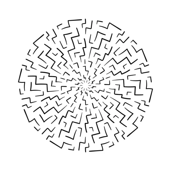 Grafica Geometrica Disegnata Mano Cerchio Astratto — Vettoriale Stock
