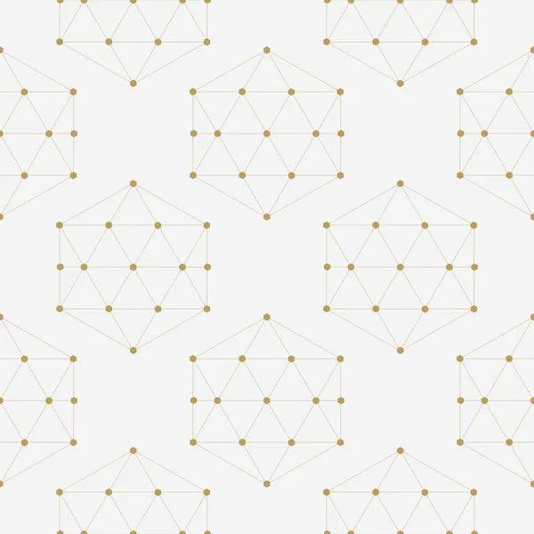 Composition Géométrique Abstraite Avec Motif Hexagonal Décoratif Sans Couture — Image vectorielle