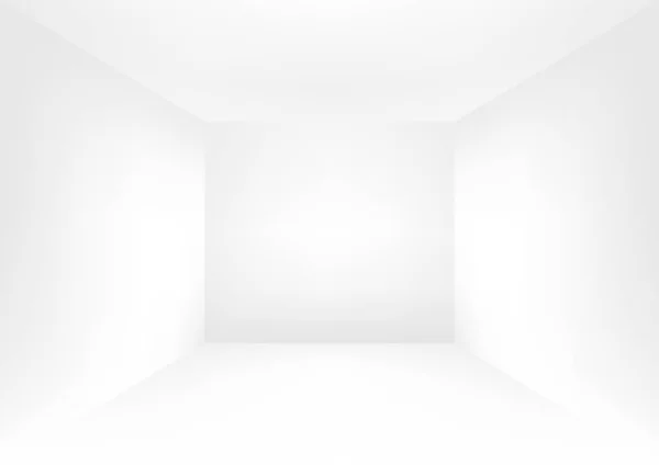 空的白色房间 空白房间 墙壁和地板内部背景 — 图库矢量图片