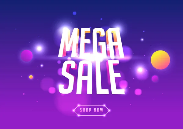 Дизайн Баннера Mega Sale Специальное Предложение — стоковый вектор