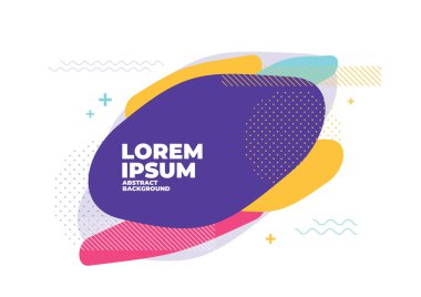 Soyut renkli geometrik şekiller arkaplan pankartı şablonu.