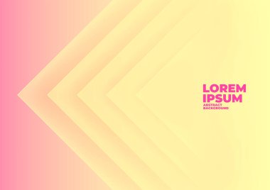 Soyut açı oku, mesaj ve metin için sarı arkaplan ile örtüşür.