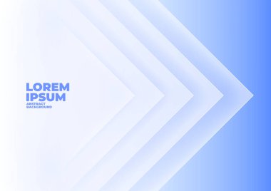 Soyut açı oku, metin ve ileti için mavi arkaplan ile örtüşür.