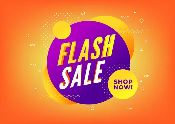 Modèle Conception Bannière Vente Flash Bannière Offre Spéciale — Image vectorielle