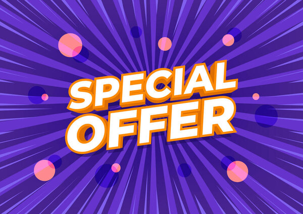 Специальное предложение, дизайн баннера.