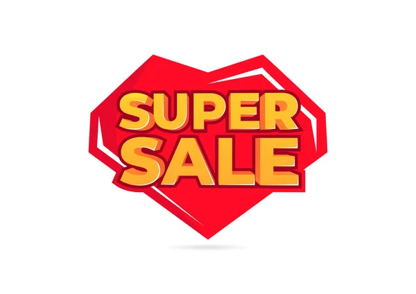 Super Verkauf Tag Banner Für Die Förderung — Stockvektor