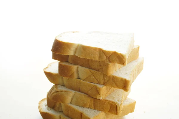 Homemade Slide Bread Wooden Table — Stock Photo, Image