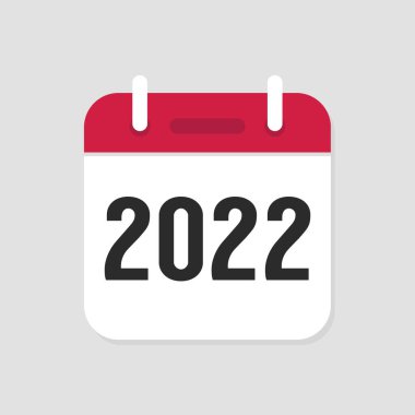 2022 Takvim simgesi vektörü.