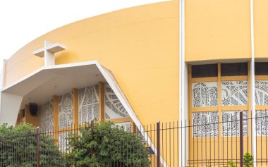 Sığınak. Bazilika. Dini tapınak. Nossa Senhora da Medianeira Kilisesi, Santa Maria, Rio Grande do Sul, Brezilya. İnanç ve dindarlık. Medianeira 'nın haccı. Dini turizm.