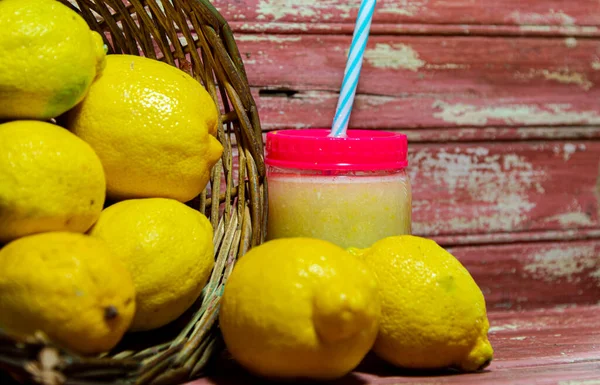 Fruits and lemon juice. Lemon from Central Asia. Source of vitamin C. Acidic fruit for juices. Refreshing drink. Italian lemon.