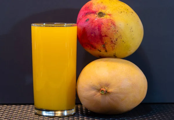 Jus Mangue Des Fruits Frais Fruits Exotiques Riches Fibres Désintoxication — Photo