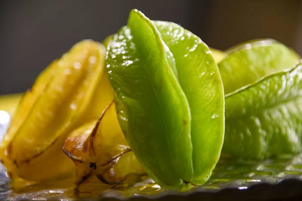 Star Fruit Fruits Caramboleira Averrhoa Carambola Natura Exotic Fruit Indonesia — Stock Photo, Image