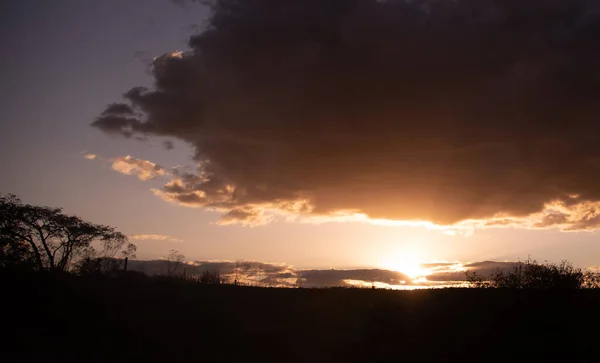 Venkovská Krajina Pampa Biome Hraničící Brazílií Uruguayí Pole Mraky Jižní — Stock fotografie