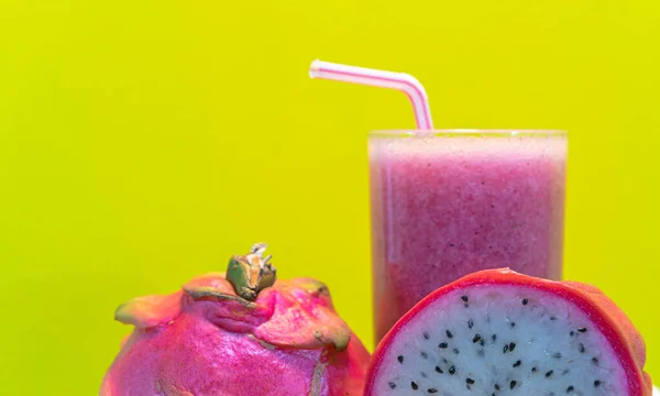 Χυμός Πιτάγια Φρούτα Δράκος Pitaya Χυμό Είναι Ένα Ισχυρό Ποτό — Φωτογραφία Αρχείου