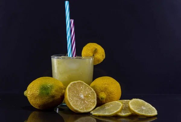 Ovoce Citrónová Šťáva Citron Nebo Žlutý Citron Plody Které Patří — Stock fotografie