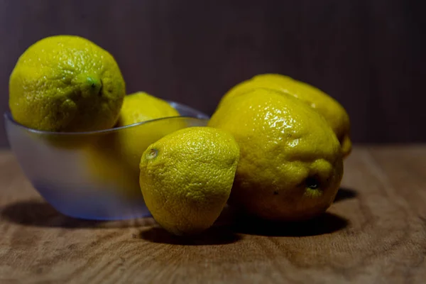 Yellow Sicilian Lemons Sicilian Lemons Have Elongated Shape Yellow Peel — Stock Photo, Image