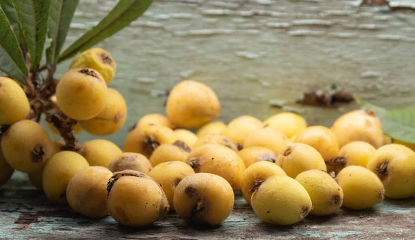 Frutti Gialli Nespola Eriobotrya Japonica Loquat Costituito Frutto Molto Nutriente — Foto Stock