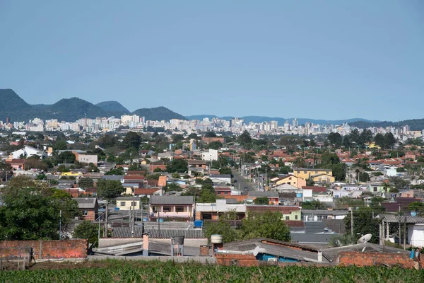 サンタマリア市の一部のビュー ブラジルのリオグランデ スル州 パノラマ写真 郵便はがきだ 都市部 大学都市 Rs地理センター — ストック写真