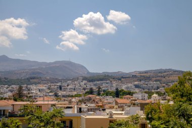 Rethymno'nun görünümü. Yunanistan. Girit 