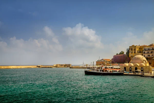 Chanias Gamla Hamn Grekland Kreta — Stockfoto